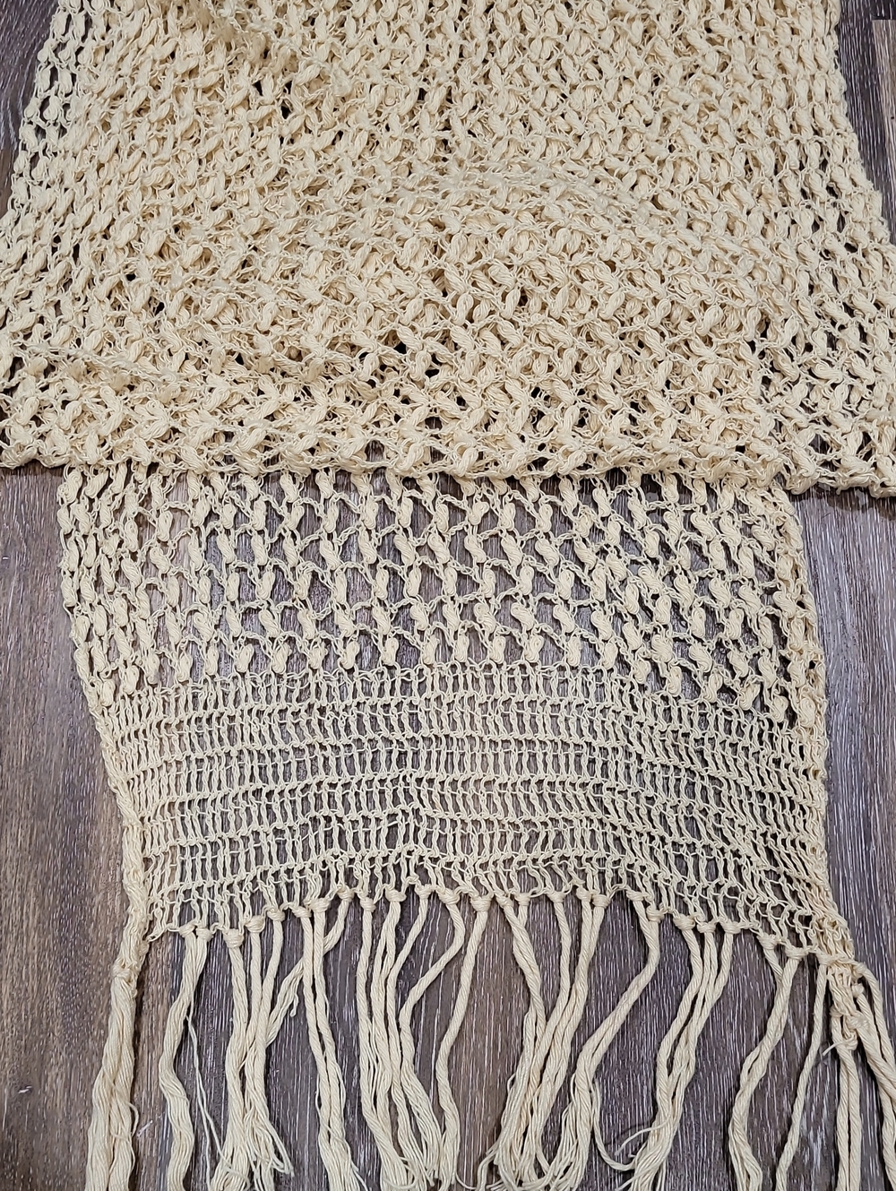 Boho Hand Crafted Crochet Scarf Shawl 70"